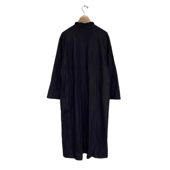 Animale Open Wool Coat Women's Size Small Oversized Fit Charcoal Grey Long - Picture 4 of 6